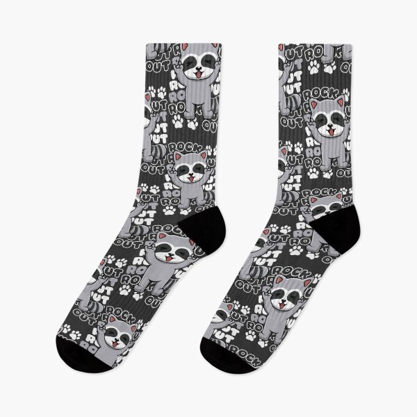 Item preview, Funny Rock Out Raccoon - Funny Animal Art for Music Fans - Racoon rocking out to metal music (on dark colors) designed and sold by messy-nessie.