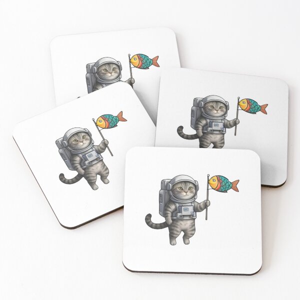 Item preview, Space Explorer Gray Tabby Cat Astronaut Cute Galaxy Design designed and sold by Uglyandcute.