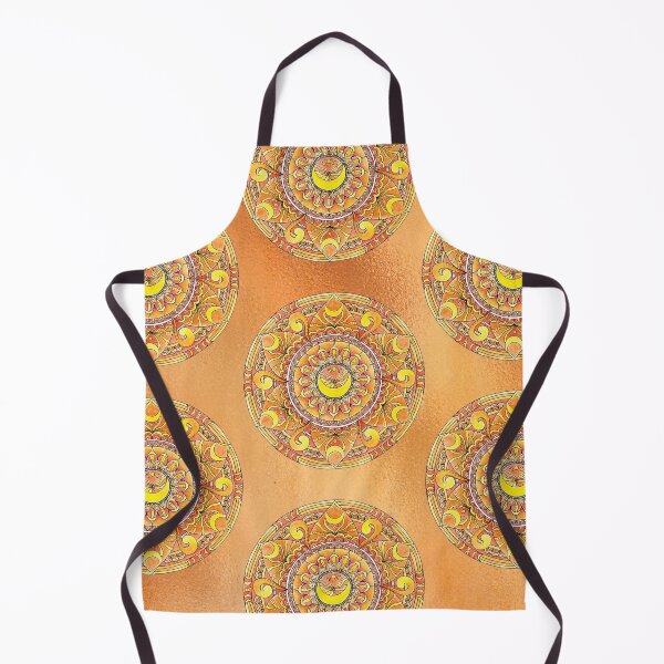 Item preview, Svadhisthana Sacral Chakra Orange Yellow Metallic Mandala Art designed and sold by mandalasouldesigns.