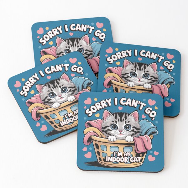 Item preview, I’m an Indoor Cat – Cute Funny Kitten in Laundry Basket Illustration designed and sold by LunaSpellStudio.