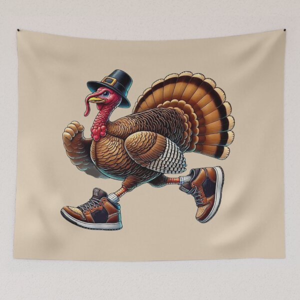Item preview, Running Turkey in Sneakers — Fun Thanksgiving Design designed and sold by Myra365Art.