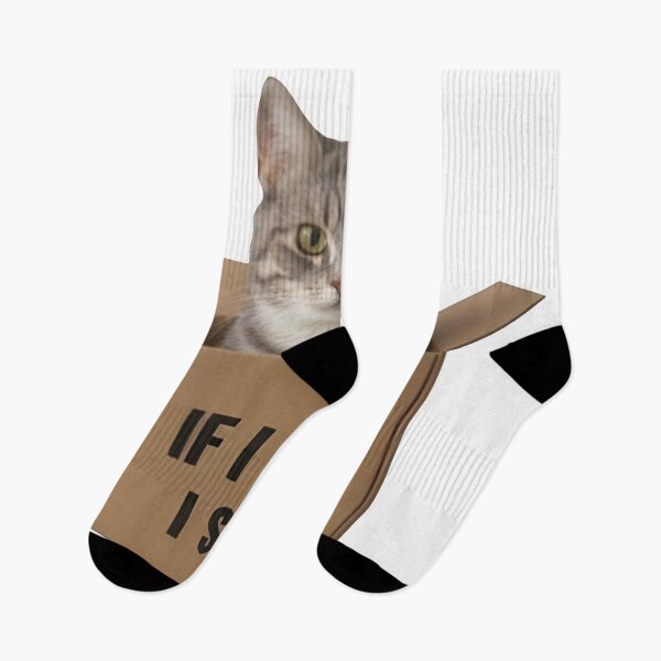 Item preview, Funny “If I Fits I Sits” Gray Tabby Cat designed and sold by Uglyandcute.