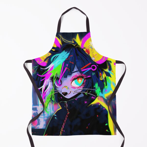 Item preview, Neon Cyberpunk Anime Rat Girl designed and sold by bubblegoth.
