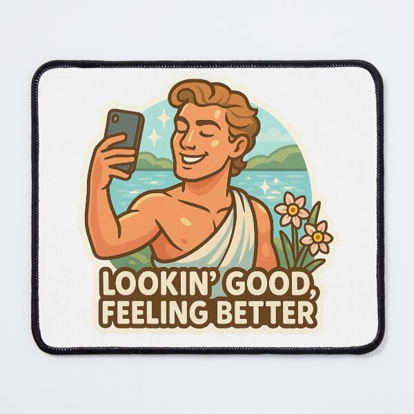 Item preview, Lookin’ Good, Feeling Better - Narcissus Humor designed and sold by Cheerioza.