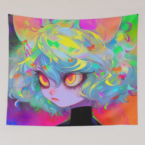 Item preview, Psychedelic Anime Mouse Girl designed and sold by bubblegoth.