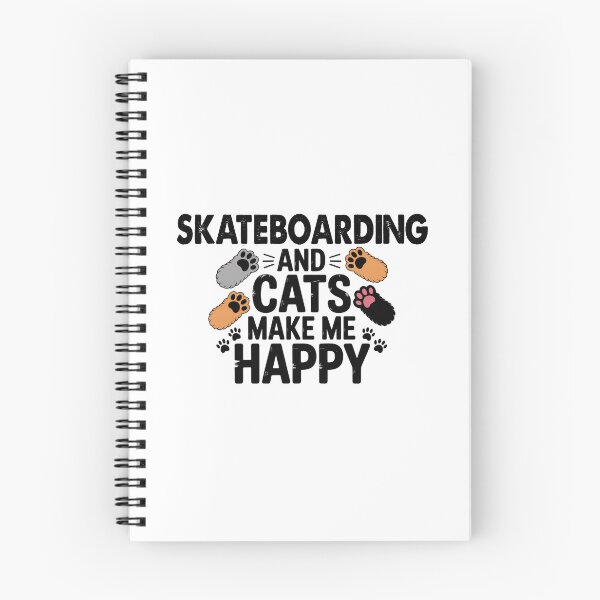 Artikelvorschau, Skateboarding und Katzen machen mich glücklich - Lustiger Skateboarding-Katzen-Liebhaber entworfen und verkauft von Oussinc.