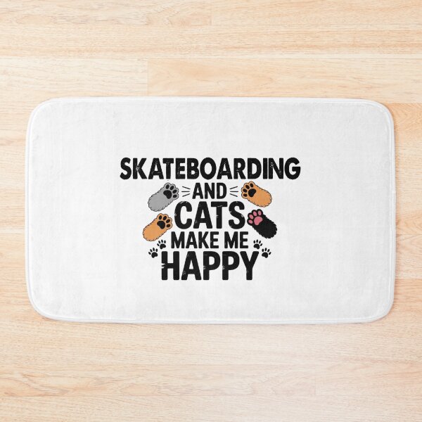 Item preview, Skateboarding And Cats Make Me Happy - Funny Skateboarding Cats Lover designed and sold by Oussinc.