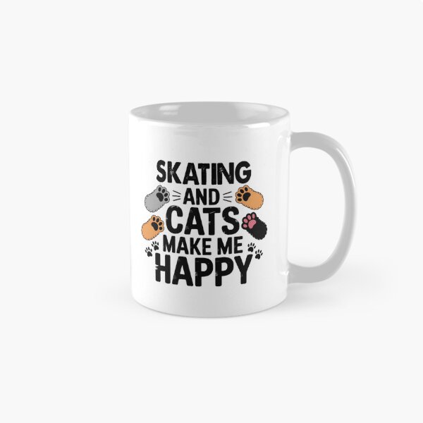 Item preview, Skating And Cats Make Me Happy - Funny Skating Cats Lover designed and sold by Oussinc.