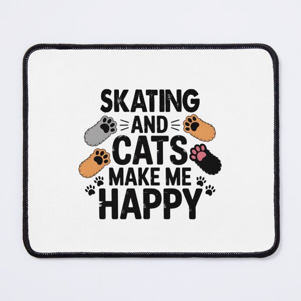 Item preview, Skating And Cats Make Me Happy - Funny Skating Cats Lover designed and sold by Oussinc.