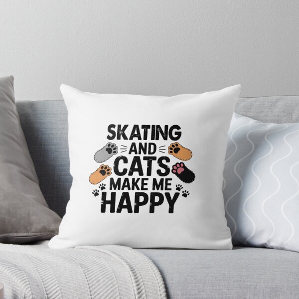Item preview, Skating And Cats Make Me Happy - Funny Skating Cats Lover designed and sold by Oussinc.