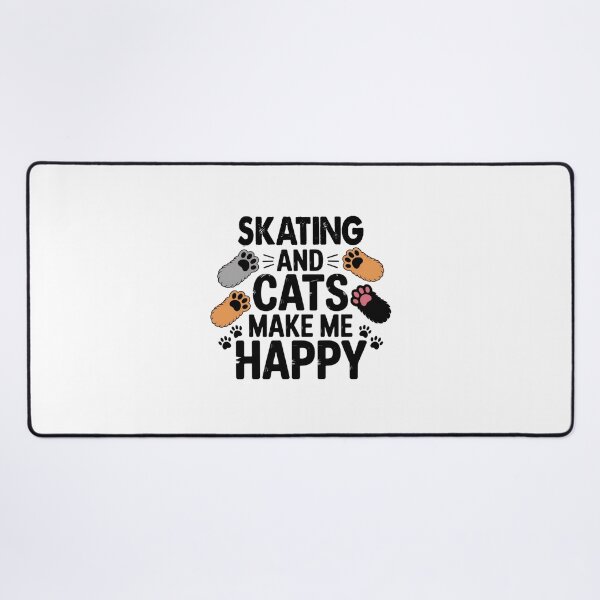 Item preview, Skating And Cats Make Me Happy - Funny Skating Cats Lover designed and sold by Oussinc.