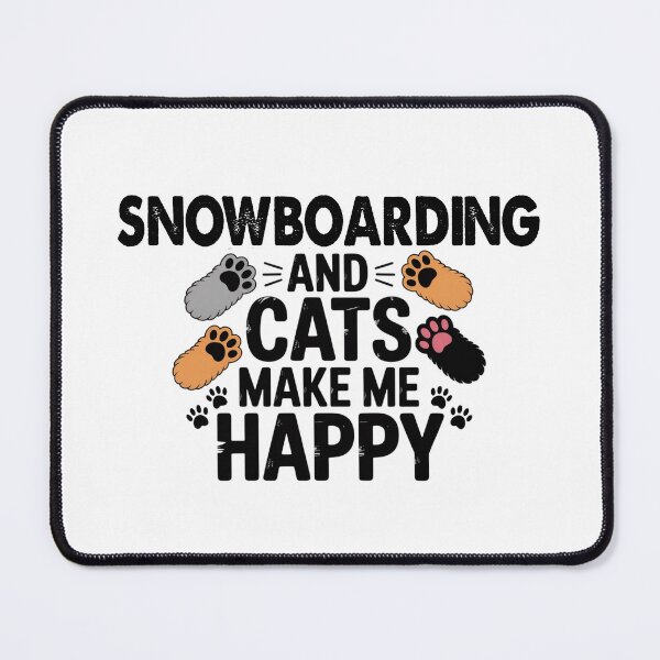Item preview, Snowboarding And Cats Make Me Happy - Funny Snowboarding Cats Lover designed and sold by Oussinc.