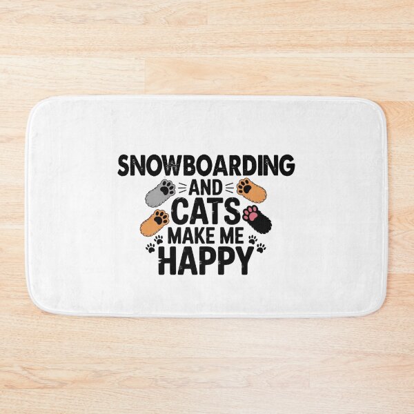 Item preview, Snowboarding And Cats Make Me Happy - Funny Snowboarding Cats Lover designed and sold by Oussinc.