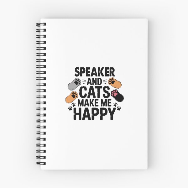 Item preview, Speaker And Cats Make Me Happy - Funny Speaker Cats Lover designed and sold by Oussinc.