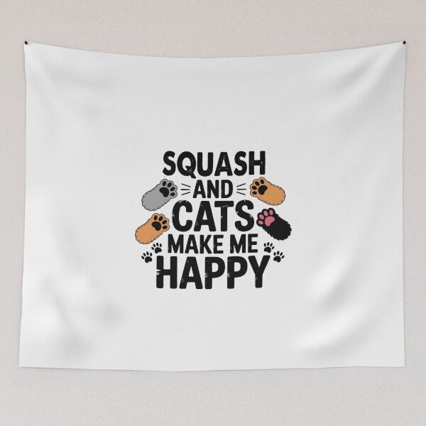 Item preview, Squash And Cats Make Me Happy - Funny Squash Cats Lover designed and sold by Oussinc.