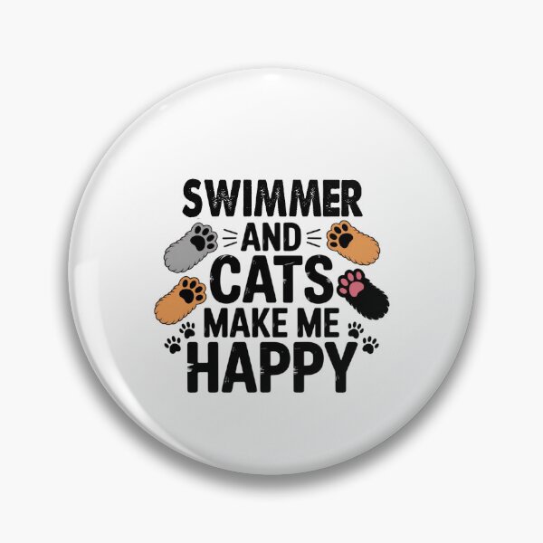 Item preview, Swimmer And Cats Make Me Happy - Funny Swimmer Cats Lover designed and sold by Oussinc.