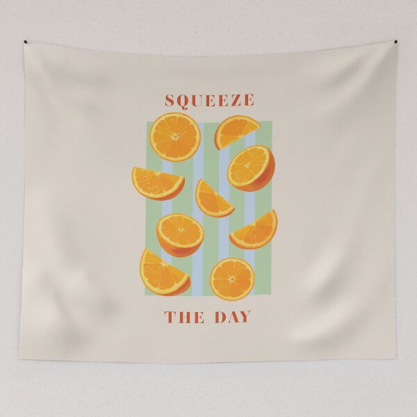 Item preview, Squeeze The Day Retro-Modern Poster Print designed and sold by reka-designs.
