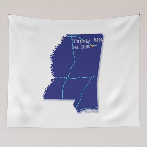 Item preview, Tupelo, MS [Blue] designed and sold by PhilbonianDezin.