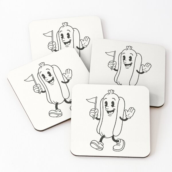 Item preview, Happy Retro Hotdog – Vintage Line Art designed and sold by HoopeStylee.