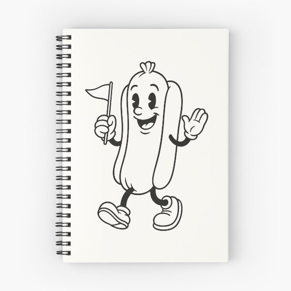 Item preview, Happy Retro Hotdog – Vintage Line Art designed and sold by HoopeStylee.