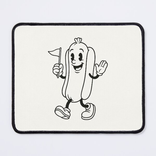 Item preview, Happy Retro Hotdog – Vintage Line Art designed and sold by HoopeStylee.