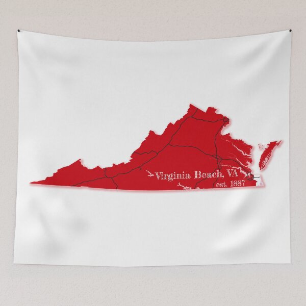Item preview, Virginia Beach, VA [Red] designed and sold by PhilbonianDezin.