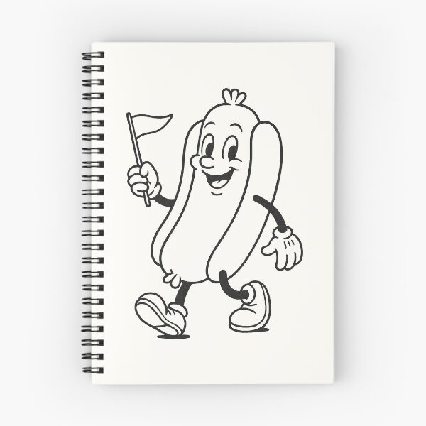 Item preview, Happy Retro Hotdog – Vintage Line Art 80s  designed and sold by HoopeStylee.