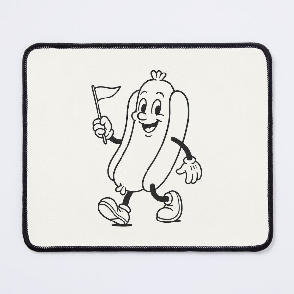 Item preview, Happy Retro Hotdog – Vintage Line Art 80s designed and sold by HoopeStylee.