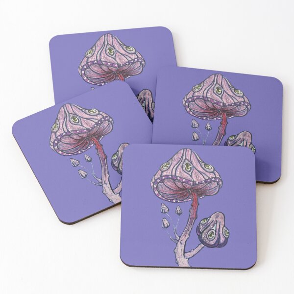Item preview, Pink Fairytale Mushrooms designed and sold by Phantom Art.