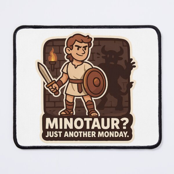 Item preview, Just Another Monday - Theseus vs Minotaur designed and sold by Cheerioza.