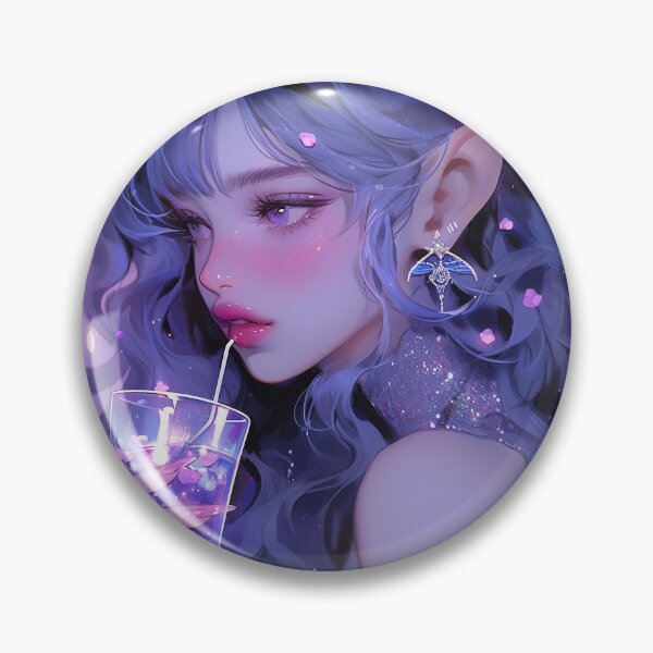 Item preview, Beautiful Purple Elven Anime Party Girl designed and sold by bubblegoth.