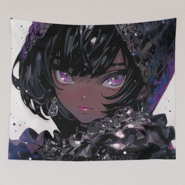 Item preview, Dark Haired Anime Fantasy Beauty designed and sold by bubblegoth.
