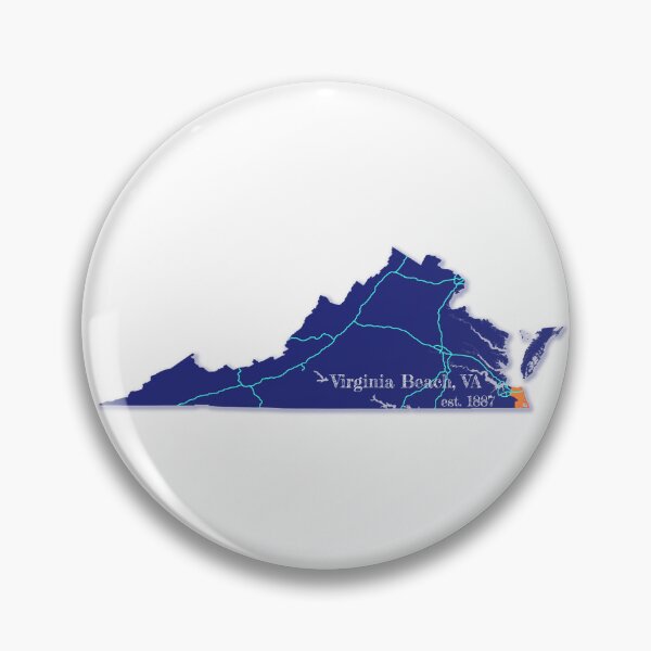 Artikelvorschau, Virginia Beach, VA [Blau] entworfen und verkauft von PhilbonianDezin.
