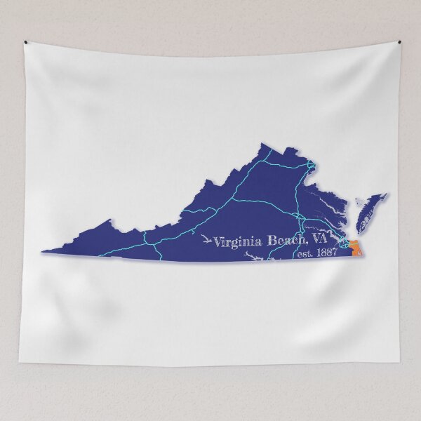 Item preview, Virginia Beach, VA [Blue] designed and sold by PhilbonianDezin.