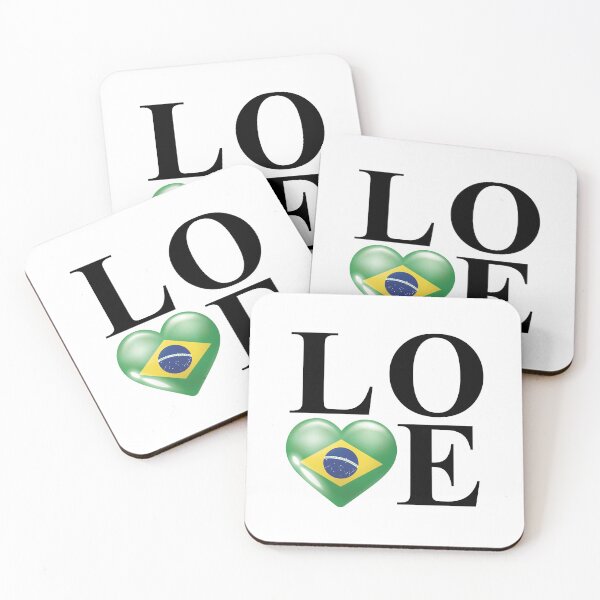 Item preview, I Love Brazil Heart Flag Design – Proud Brazilian Spirit & Travel Gift designed and sold by artworkathome.