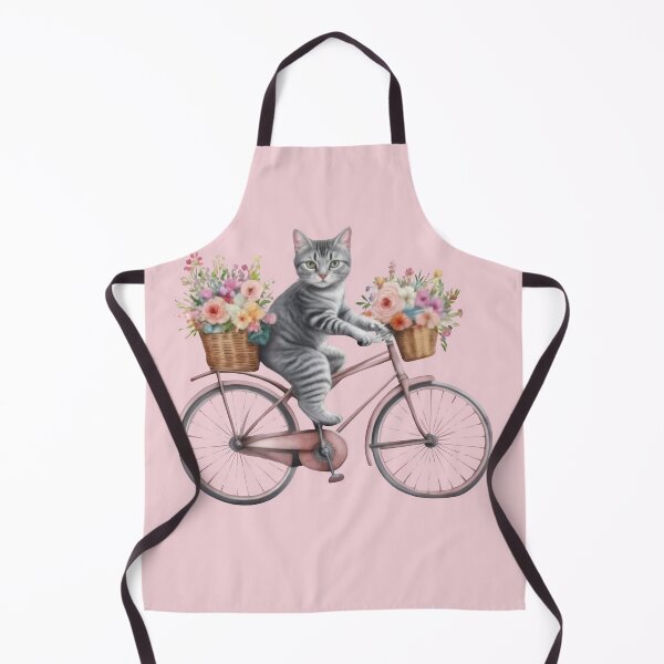 Item preview, Springtime Gray Tabby Cat Bicycle designed and sold by Uglyandcute.