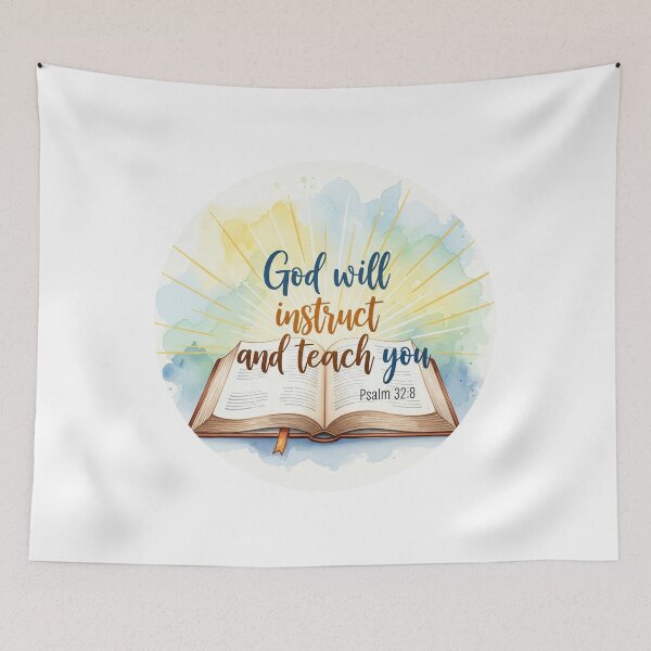 Item preview, God Will Instruct and Teach You - Open Bible designed and sold by alwaysadeal.