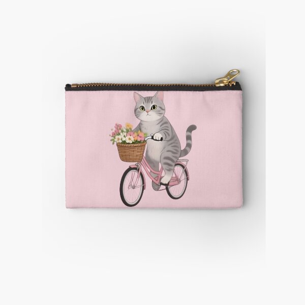 Item preview, Springtime Gray Tabby Cat Bicycle designed and sold by Uglyandcute.