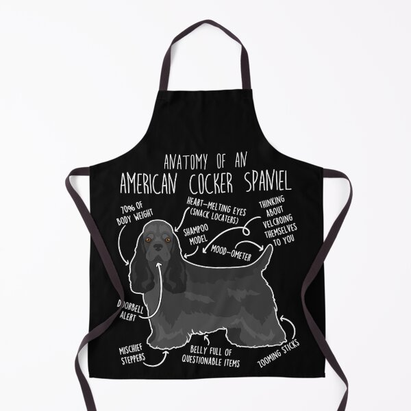 Item preview, Black American Cocker Spaniel Dog Anatomy designed and sold by Clara Hollins.