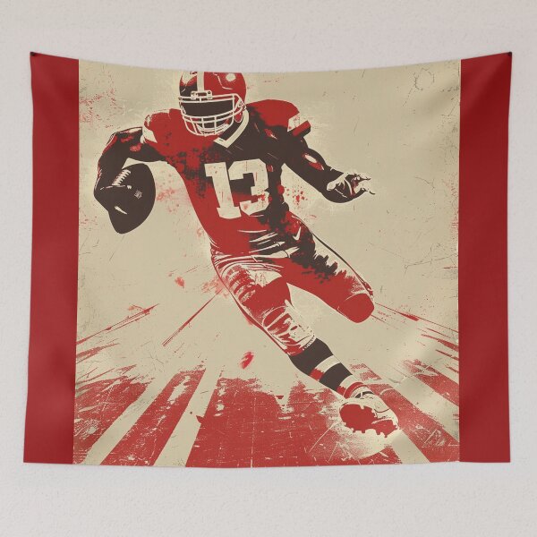 Item preview, Red Zone Runner – Retro Gridiron Art designed and sold by ArgentoArt.