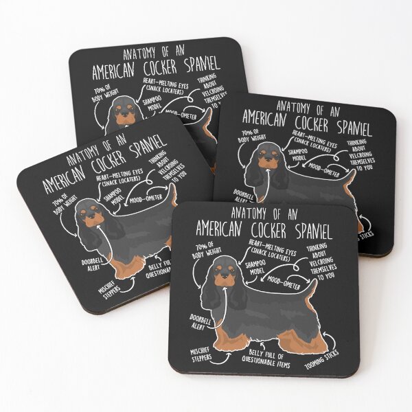 Item preview, Black and Tan American Cocker Spaniel Dog Anatomy designed and sold by Clara Hollins.