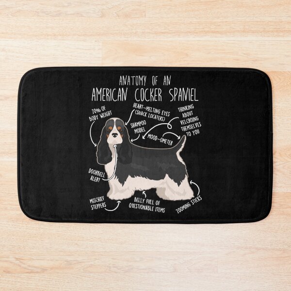 Item preview, Black White and Tan American Cocker Spaniel Dog Anatomy designed and sold by Clara Hollins.