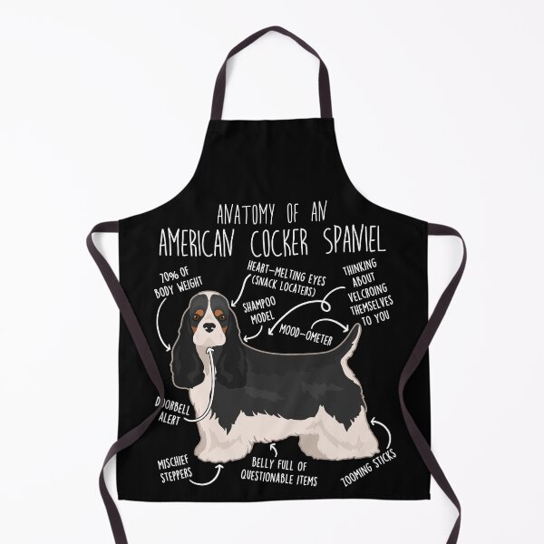 Item preview, Black White and Tan American Cocker Spaniel Dog Anatomy designed and sold by Clara Hollins.