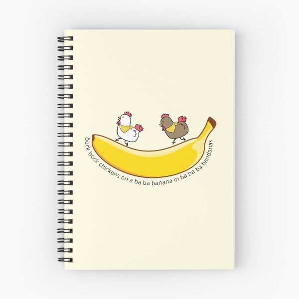 Item preview, Bock bock chickens on a banana  designed and sold by FatBirdie.