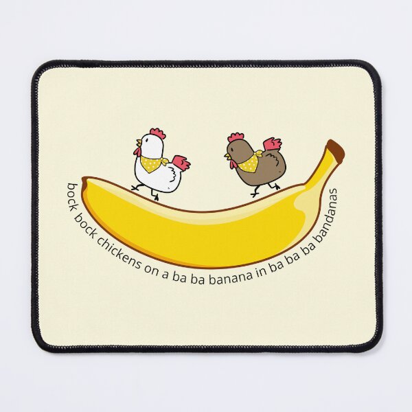 Item preview, Bock bock chickens on a banana designed and sold by FatBirdie.