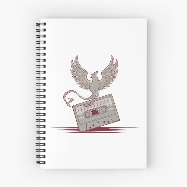 Item preview, Phoenix Rising from Cassette Tape Minimalist T-Shirt – Retro Music Mythology Design designed and sold by HAFIZ-DP.