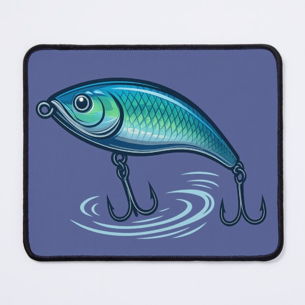 Item preview, Colorful Jerk Bait Fishing Lure Vector Illustration designed and sold by NoRestDesigns.