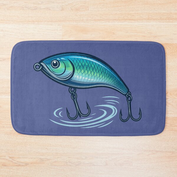 Item preview, Colorful Jerk Bait Fishing Lure Vector Illustration designed and sold by NoRestDesigns.