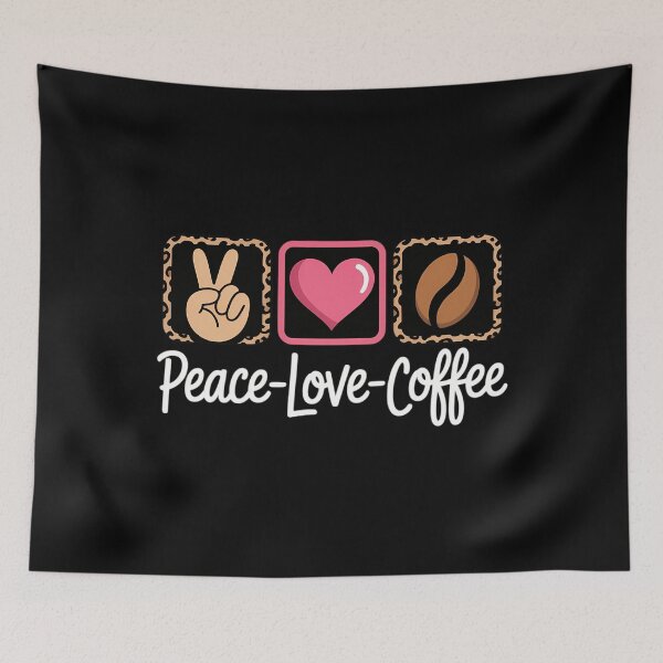Item preview, Coffee Lover Leopard Print Women Girls Peace Love Coffee designed and sold by WalshDrawnLaugh.