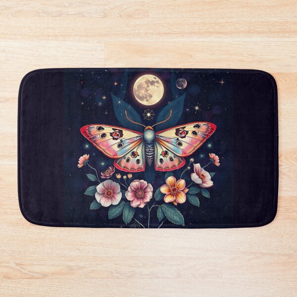 Item preview, Luna Moth Floral Botanical - Whimsical Floral Luna Moth Night Sky designed and sold by Wiss2Arts.